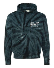 Load image into Gallery viewer, Black Pinwheel Tie Dye Hoodie