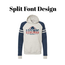 Load image into Gallery viewer, Indigo + Oatmeal Ringer Hoodie (Adult Sizes Only)
