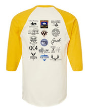 Load image into Gallery viewer, Wyoming Underground Wrestling Three-Quarter Raglan Shirt (Add'l Colors!)