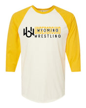 Load image into Gallery viewer, Wyoming Underground Wrestling Three-Quarter Raglan Shirt (Add'l Colors!)