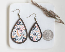 Load image into Gallery viewer, White Floral Teardrop