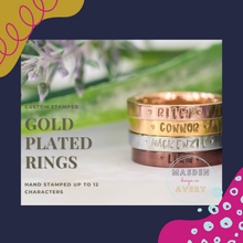Load image into Gallery viewer, Custom Hand-Stamped Ring