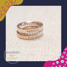 Load image into Gallery viewer, Custom Hand-Stamped Ring