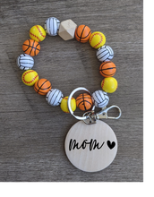Load image into Gallery viewer, Customizable Sports Keychain (other sport options available)