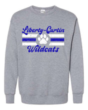 Load image into Gallery viewer, Vintage Wildcats (Option of LC or CM) Crewneck Sweatshirt (Youth and Adult)
