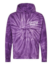 Load image into Gallery viewer, Deep Purple Pinwheel Tie Dye Hoodie
