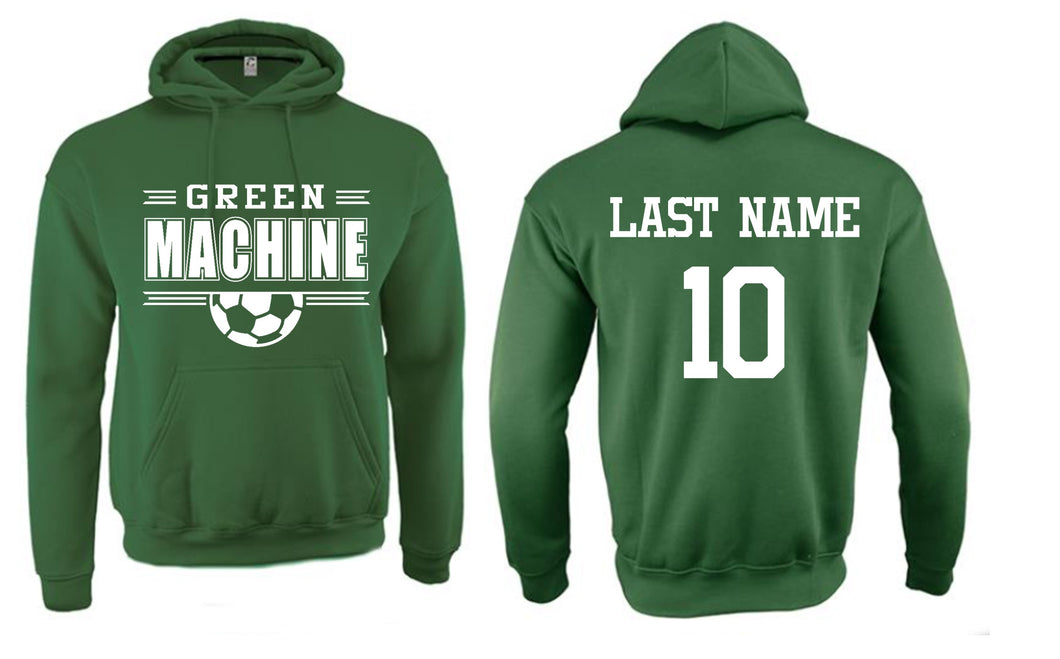 Green Machine Soccer Hooded Sweatshirt (Youth and Adult)