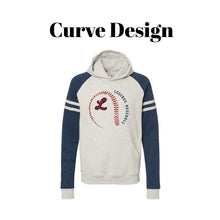 Load image into Gallery viewer, Indigo + Oatmeal Ringer Hoodie (Adult Sizes Only)
